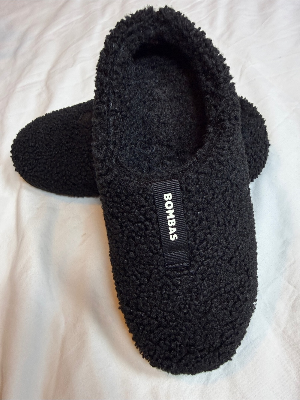 Bombas Black Sherpa Slip-On Clogs women size 7 soft, cushion slippers - Picture 8 of 9